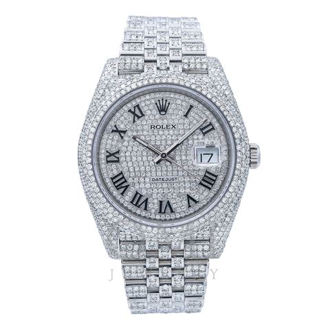 mens silver diamond rolex|rolex diamond bezel prices.